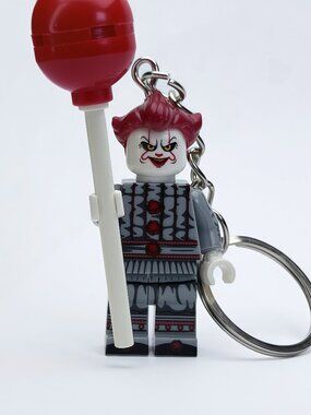 Pennywise Style Horror Minifigure Keychain Custom Collectible Figure